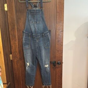 Motherhood Maternity Indigo Blue Denim Overalls
